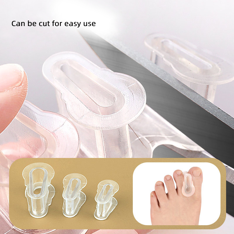 Corrector alisador de dedos en martillo de Gel de silicona, herramienta de ajuste para el cuidado de los pies y los pies rizados, 1-2 pares
