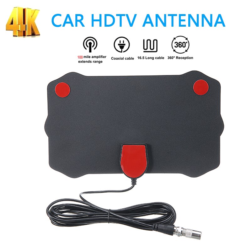 1pc macchina auto 1080P 4K antenna TV digitale HD 300 miglia gamma Skywire interno 16ft cavo coassiale VHF UHF accessori parti
