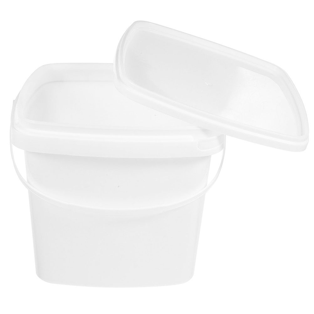 Plastic Bucket With Handle And Lid Reusable Water Bucket Container Portable Bucket Plastic Bucket Packaging Hand-Held Bucket