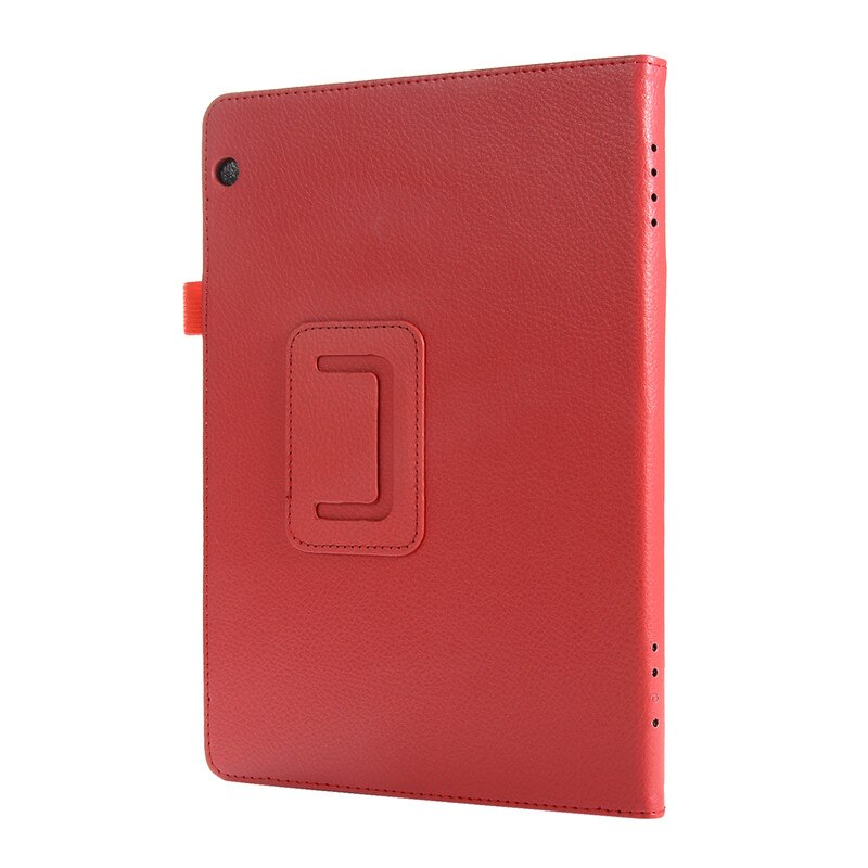 Capa de couro inteligente para huawei mediapad, capa t5 10 AGS2-L09 l03 w09 w19 10.1 "para tablet suporte + película + caneta: Vermelho
