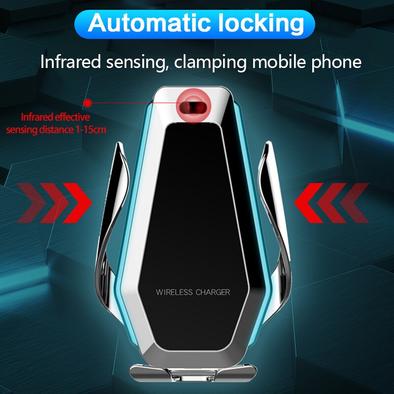 10W Fast Qi Wireless Charger Car Charger Holder for iPhone X 8 XS max 11 pro Infrared Sensor Car Mount for Samsung S10 Xiaomi 9