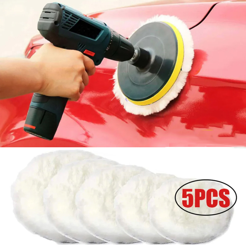 Disco de pulido de lana para coche, herramientas de pulido y encerado para coche, 75mm/125mm/150mm, almohadillas pulidoras para el cuidado de la pintura del coche, accesorios de belleza para automóvil