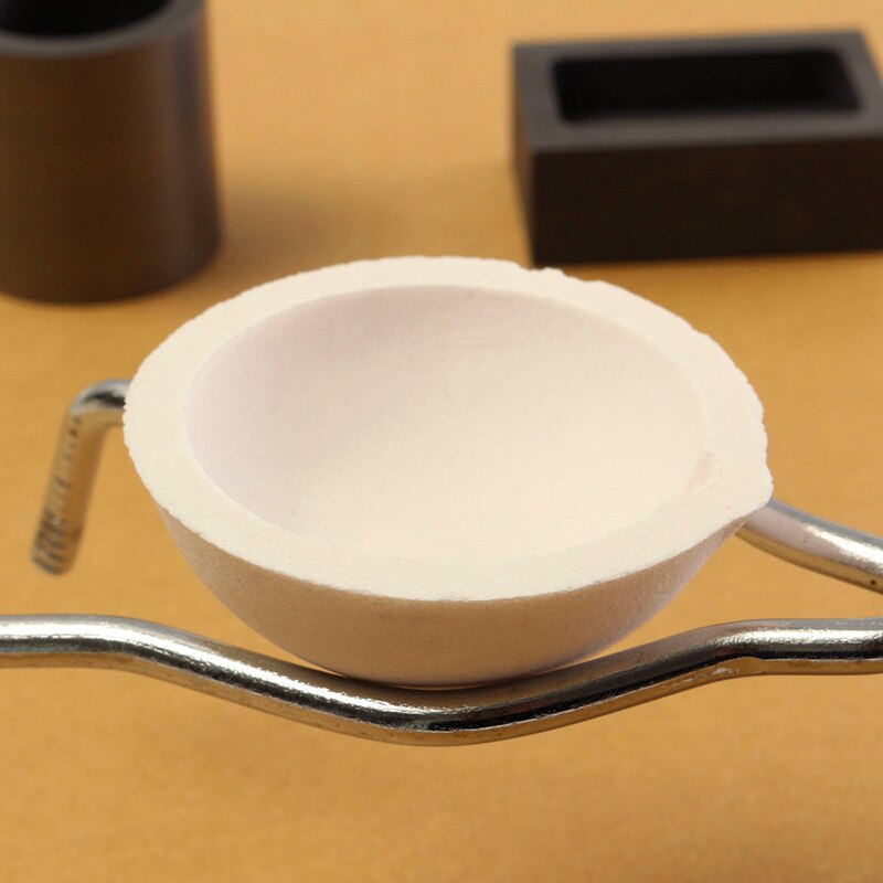 4 szt. Tygiel grafitowy szczypce robić wytapiania miski piec odlewniczy odlewnia narzędzia robić topienia sprzęt profesjonalny uchwyt szczypiec