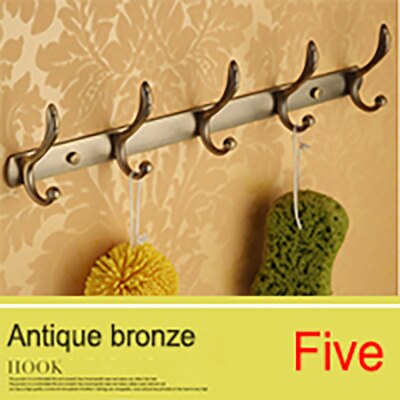 1-8 vägghängare vintage mässing mantel krok guld antik brons kappa dörr vägg krok badrumstillbehör: Grön