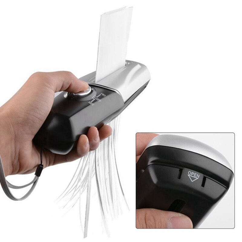 Büro Papier Schredder Tragbare Mini Handheld Hause Streifen Schnelle USB Akku Betrieben Werkzeug Cutter A6 A4 Gefaltet Maschine Universal- 2Stck