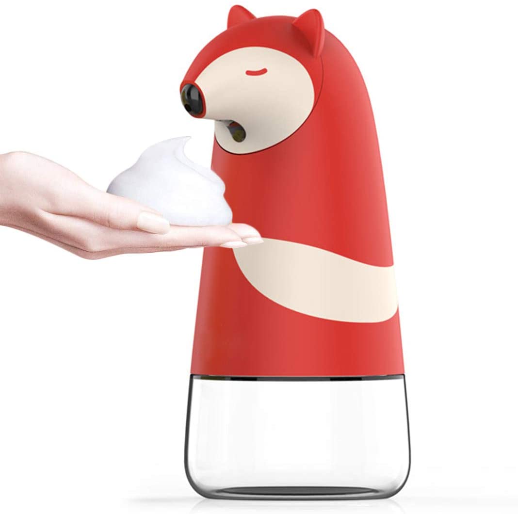 Cartoon Kids Soap Dispenser Storage Auto Hands Free Countertop Soap Dispensers Automatic Soap Pump for Bathroom Kitchen Home: Fox