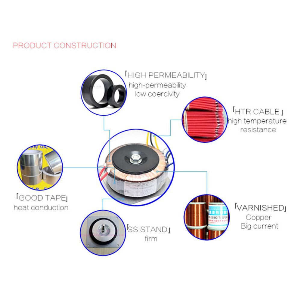 18V 50W Pure Copper Transformer AC 220V To Dual 18V for 2.1 18V 50W Pure Copper Transformer AC 220V To Dual 18V for 2.1
