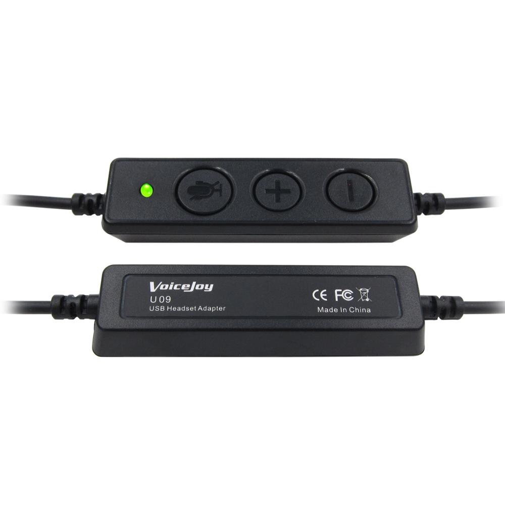 Voicejoy headset usb plug to qd adapter med justerbar volym och mikrofon mute switch för gn headset qd till usb adapter