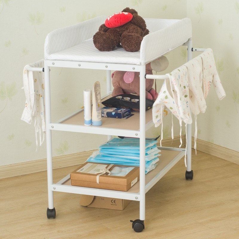 Lazychild Baby Wieg/Cot Baby Luier Veranderende Tafel Kleding Changing Multifunctionele Pasgeboren Baby Care Tafel Opvouwbare Wieg