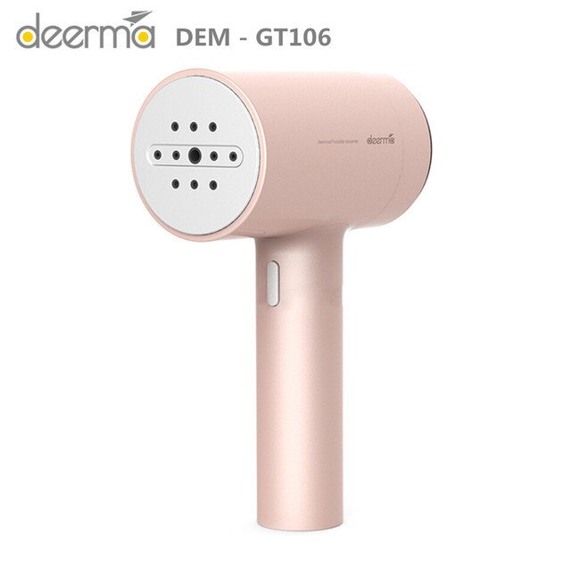 Original Deerma DEM-GT106 Handheld Steam Iron 15 Seconds Fast-Heat Household Appliance Portable Travel Garment Steamers Clothes: pink / AU