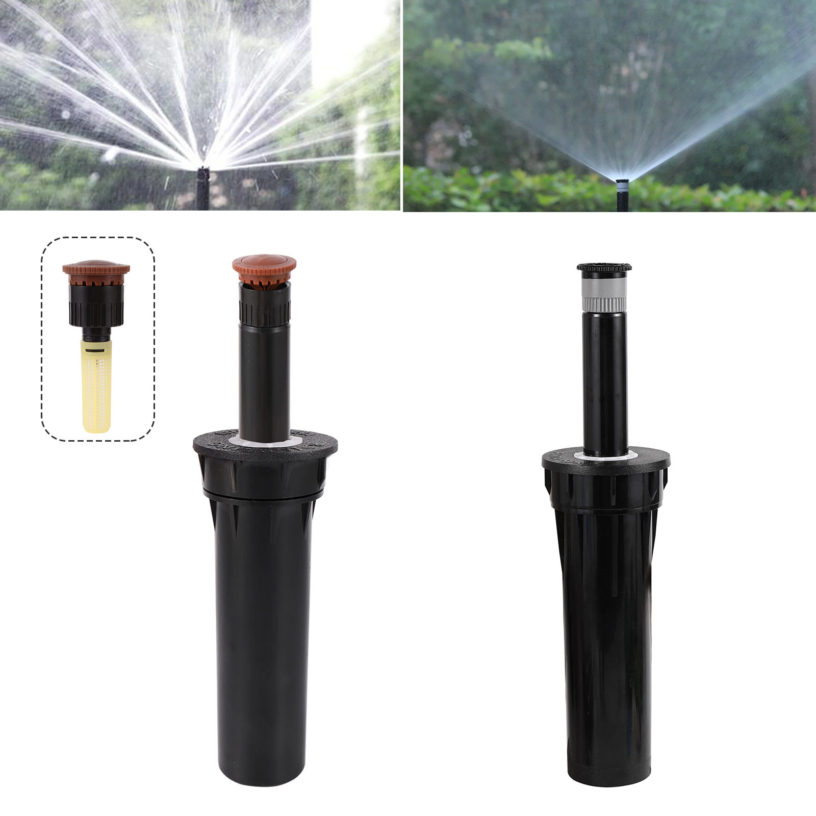 1/2 "Binnendraad Automatische Intrekbare Verneveling Sprinkler Gazon Turf Irrigatie Tool Tuinieren Begraven Pop-Up Watering Sprinkler