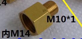 Vidric manometer adapter kobber indvendig og udvendig tråddiameterreduktion  m14 to 1/2 1/4 m10*1 m20 to 1/2 1/4: 03