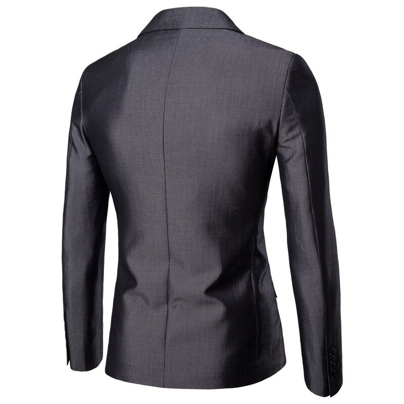 Men's Suit SET Business Slim Formal Wedding Dress gray Suit Jacket + Pants 2-Piece Set Men's Clothing