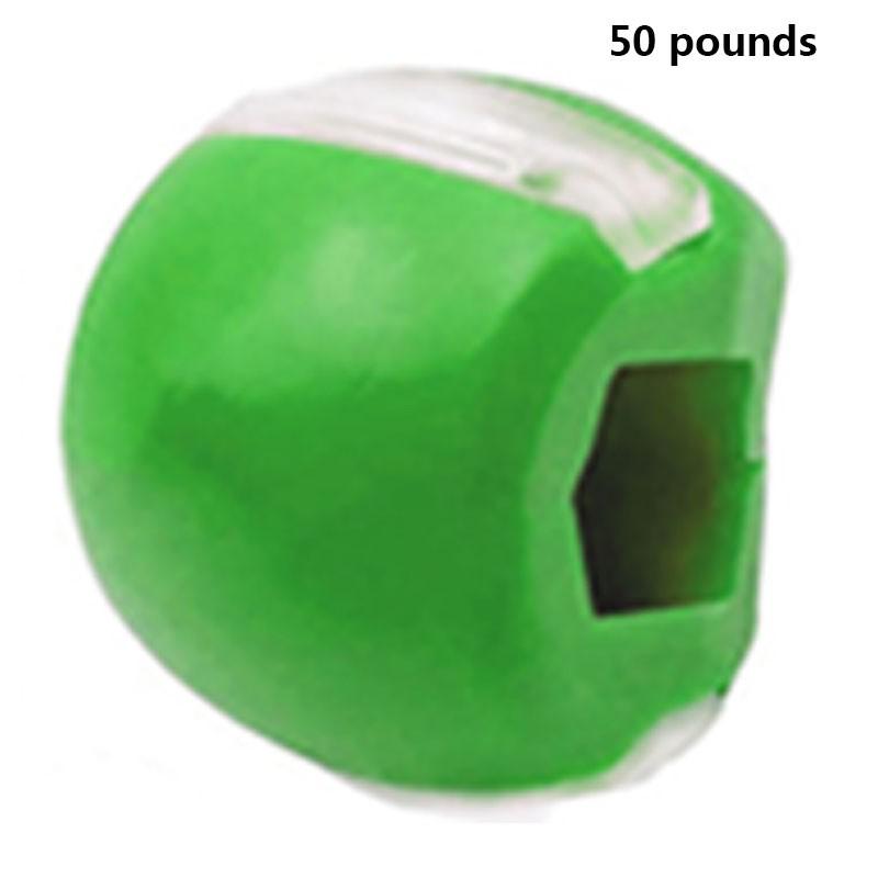 Fitness Face Masseter Men Women Muscle Jawline Exerciser Face Lifting Jaw Trainer Ball Face Toning Muscle Training Fitness Ball: Green       50pounds