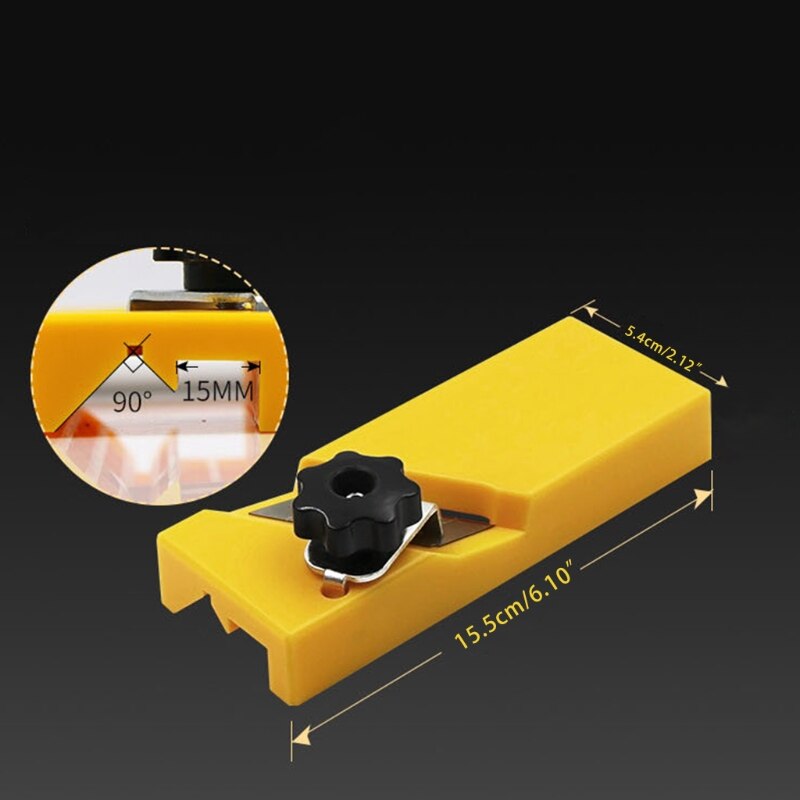 Plastic Plasterboard Hand Planer Edge Trimmer Gypsum Board Planing Tool Compatible with Flat Square Drywall Chamfer