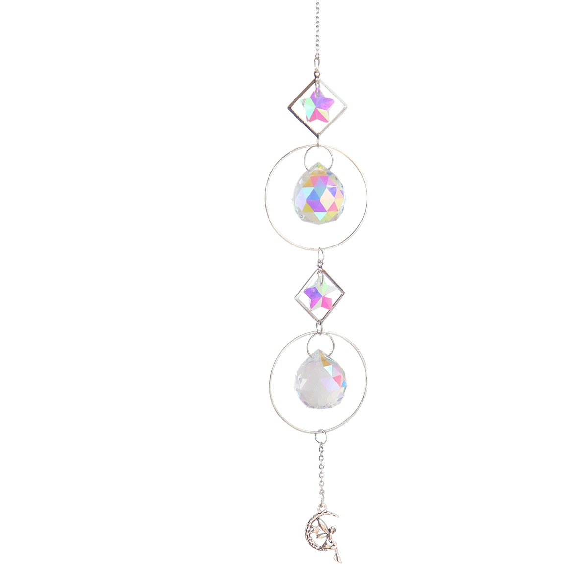 Crystal Suncatcher Regenboog Prisma Tuin Hanger Maan Eenhoorn Licht Chaser Opknoping Venster Home Decoratie Zomer: 17