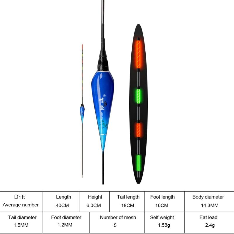 Night Fishing Float Super Heldere Ultragevoelige Elektronische Praalwagens Lichtgevende Boei Outdoor Vis Supply