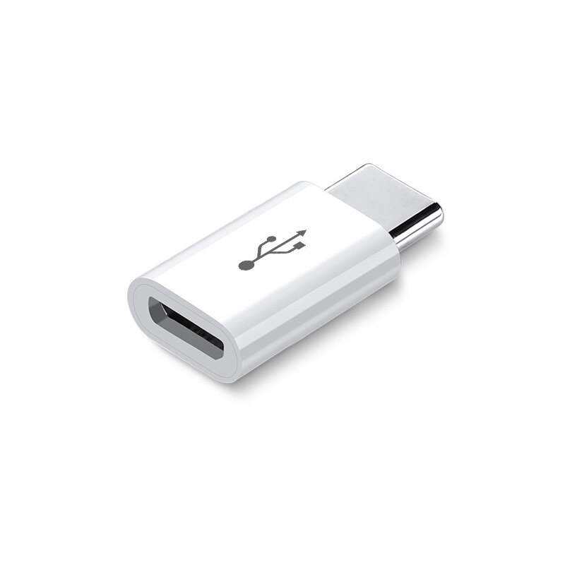 2 Stuks Usb C Naar Micro Opladen Converter Voor Huawei Honor 30 20 10 9 9X Pro 20S 30S V20 V30 Pro Play Telefoon Type-C Otg Adapter: WHITE