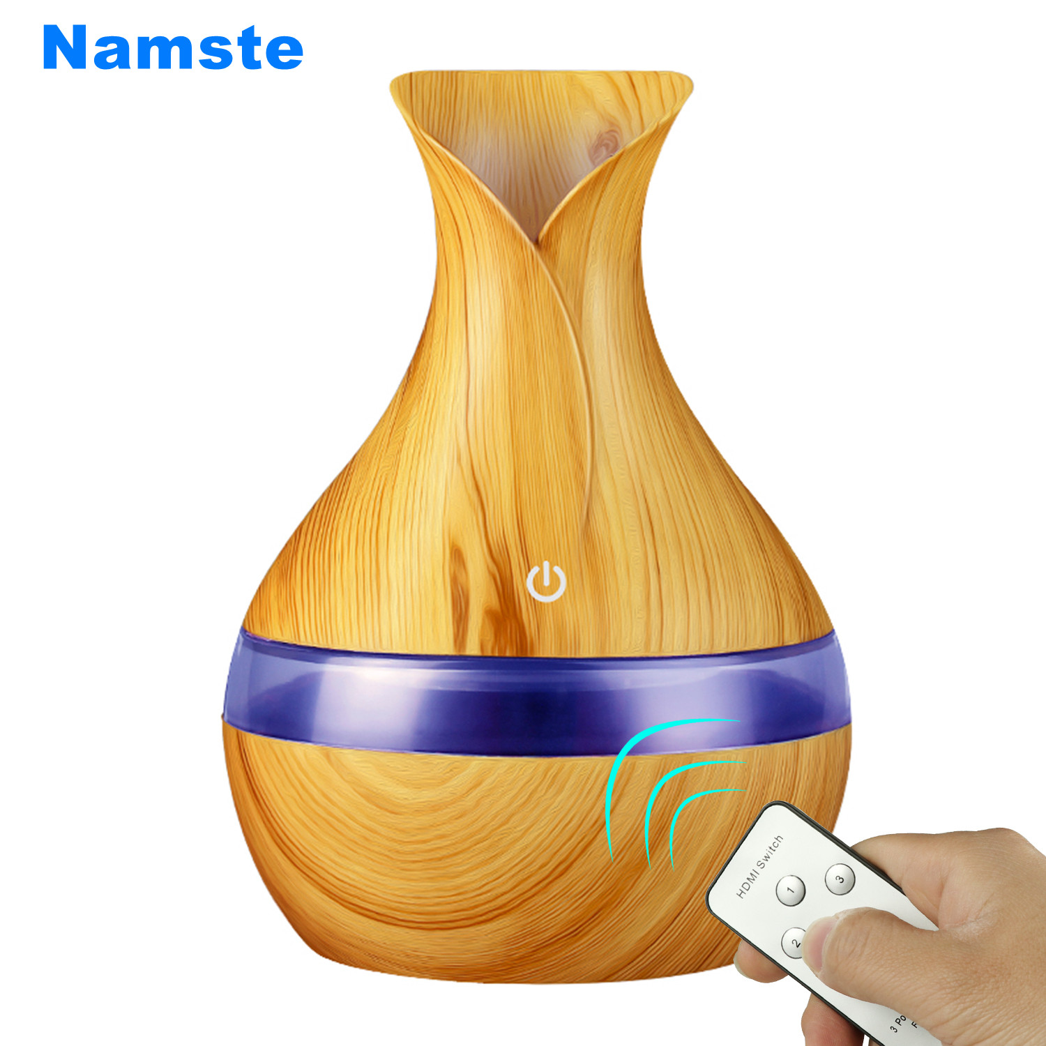 Nmt 070 300ml luftbefeuchter, siebenfarbiger ultraschall-luftreiniger, aromadiffusor für Höhle haushalt mit fernbedienung