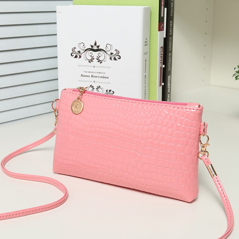 Ladies Solid Zipper PU Shoulder Messenger Bags Women Handbags Small Crossbody Bags for Women