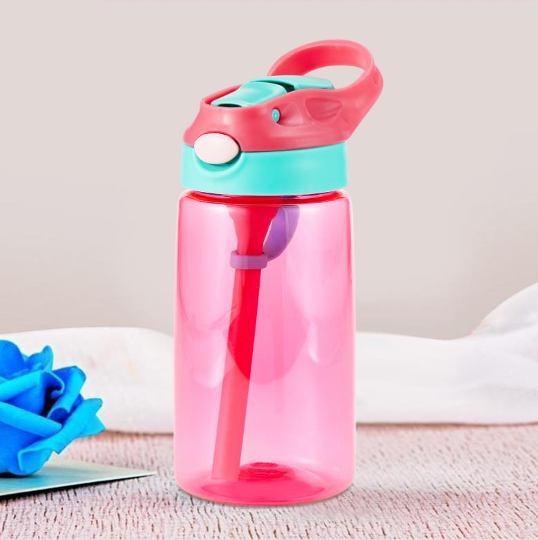 Children Bottles 400ml Kids Boys Girls Children Outdoor Magic Item Juice Straw Water Bottle Cups: C-500ML