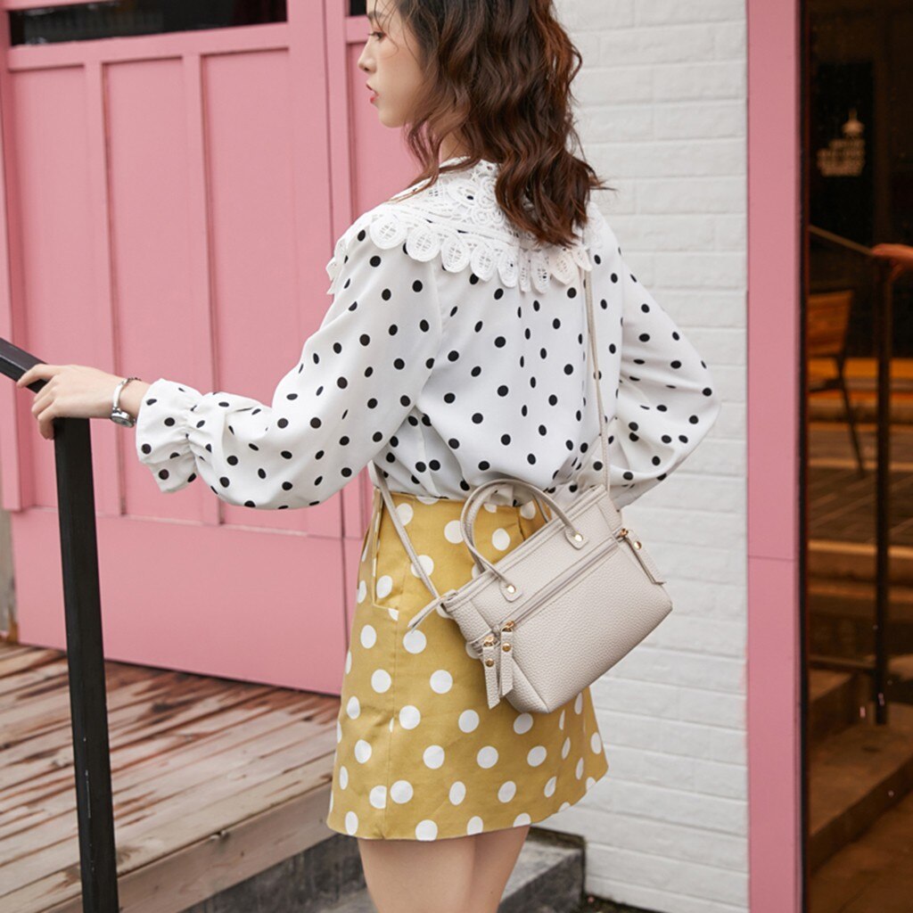 2019 Negócios Simples Das Senhoras Das Mulheres Moda Casual Sólida Do sexo feminino Casual Pu Couro Crossbody Mensageiro Bolsa de Ombro Sacos 50