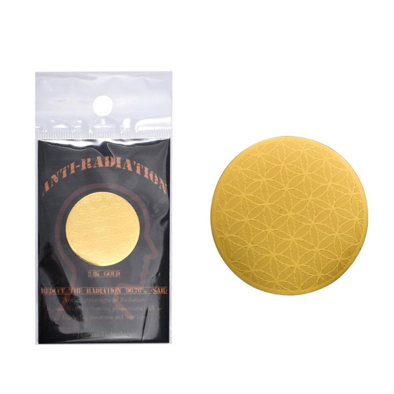 O mais novo design de saúde 10 pces contra emf scalar escudo alta energia negativa 3000cc íons anti radiação redonda adesivo dourado