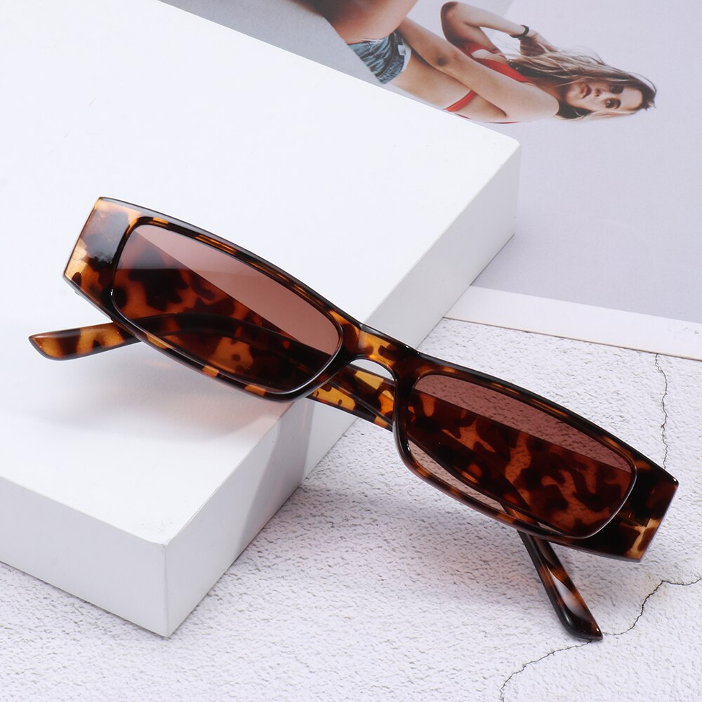 Rectangle Narrow Sunglasses Women Small Frame Sun Glasses Eyewear UV400 Driving Goggles