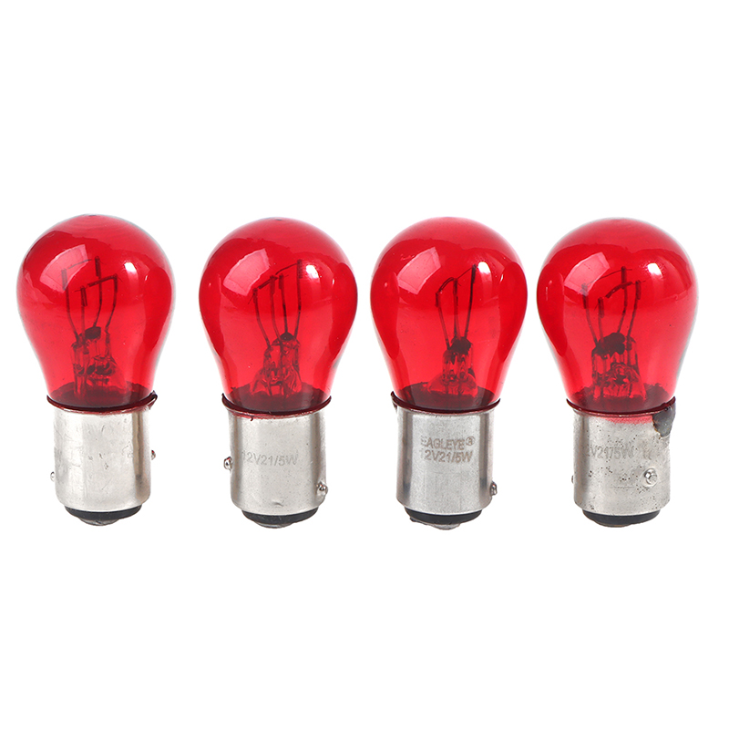 2 uds BAW15D luz trasera de freno roja bombilla de coche 12V luces de advertencia de señales de giro