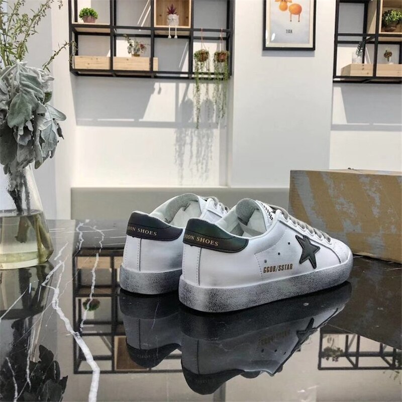 ciel étoilé chaussures été plat chaussures pour femmes blanc chaussures réfléchissant unique chaussures augmenté rétro chaussures