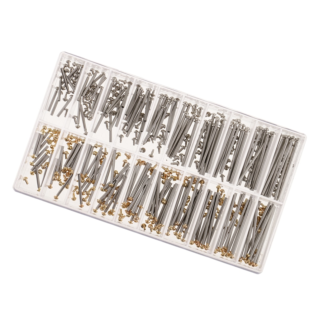1 Doos Horloge Reparatie Tools Set Kits Horloge Band Schroeven Assortiment Buis Wrijving Pin Sluitingen Bandjes Armbanden Klinknagel Uiteinden 10mm-28Mm