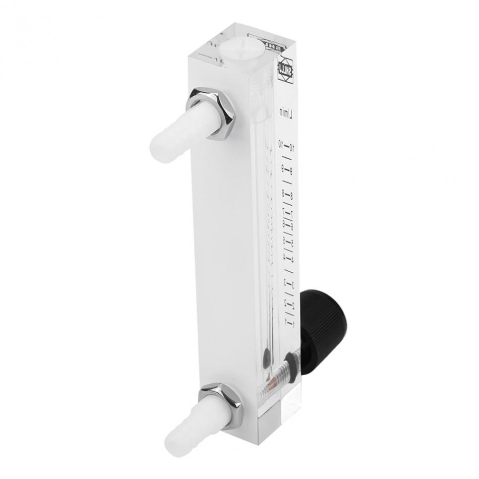 Newstyle 1-10LPM Gas Flowmeter Countor Indicator with Control Valve for Oxygen Air Measuring Tools Square Panel Flow Meter