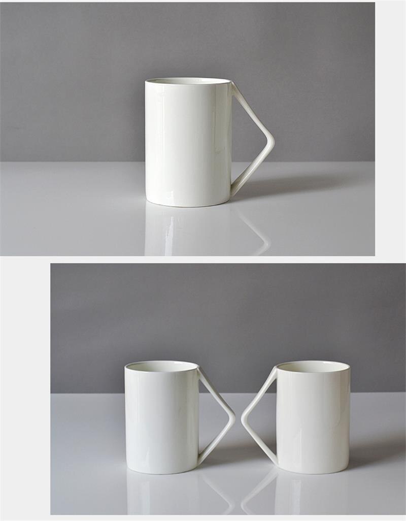 400ML, plain white bone china coffee mug, porcelain embossed tumbler, taza cafe cups and mugs, enamel cup