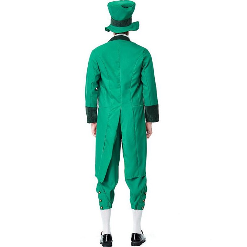Disfraz de la suerte para hombre adulto, Leprechaun irlandés de traje de , disfraz del Día de San Patricio, ropa de Cosplay