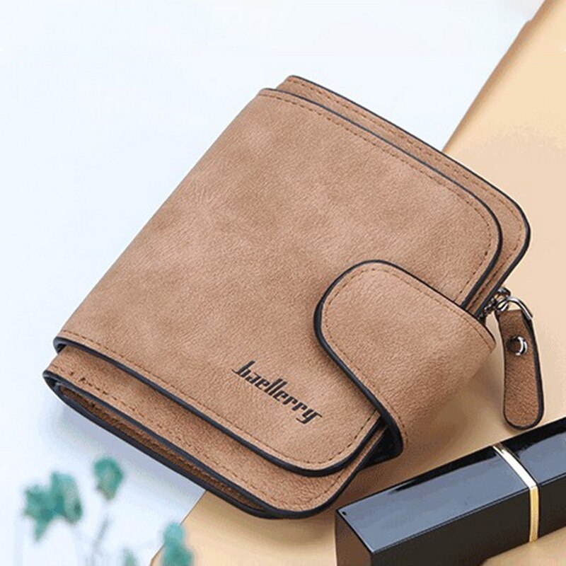 Small Female Coin Purse Short Purses Lady Letter Snap Zipper Card Holder Clutch Wallets Solid Vintage Matte Women Wallet: StyleA-9