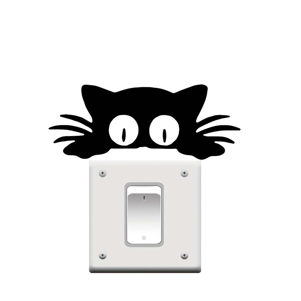 Diy kat aftagelig kunst vinyl wallstickers stue soveværelse vægmaleri