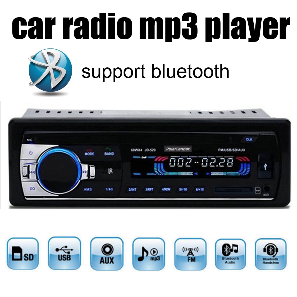 12V Bluetooth Autoradio Car Audio MP3 Speler Ingebouwde Bluetooth Phonefree Usb Sd Mmc Poort Auto elektronica In Dash 1 Din