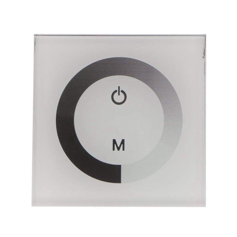 Press wall-mounted LED RGB strip controller to control 12V-24V switch dimmer