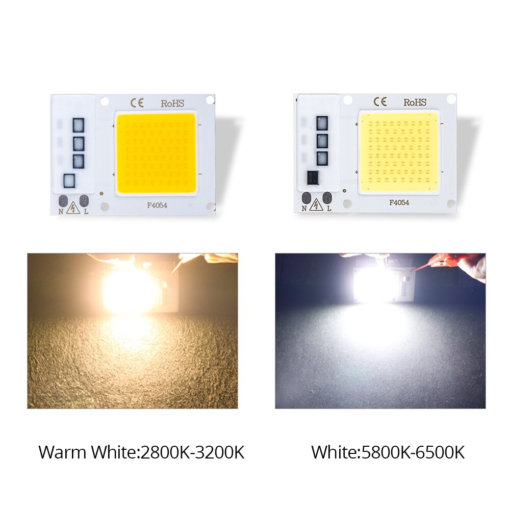 COB puce LED 220V 110V 30W 20W 10W LED perle COB puce Smart IC pas de scintillement LED projecteur pas besoin de pilote bricolage projecteur