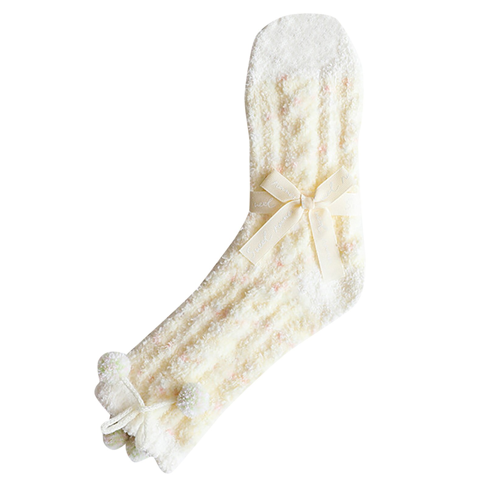 Chaussettes en molleton pour femmes, mignonnes, épaisses, chaudes, pour dormir au sol, pour la maison, c50: K
