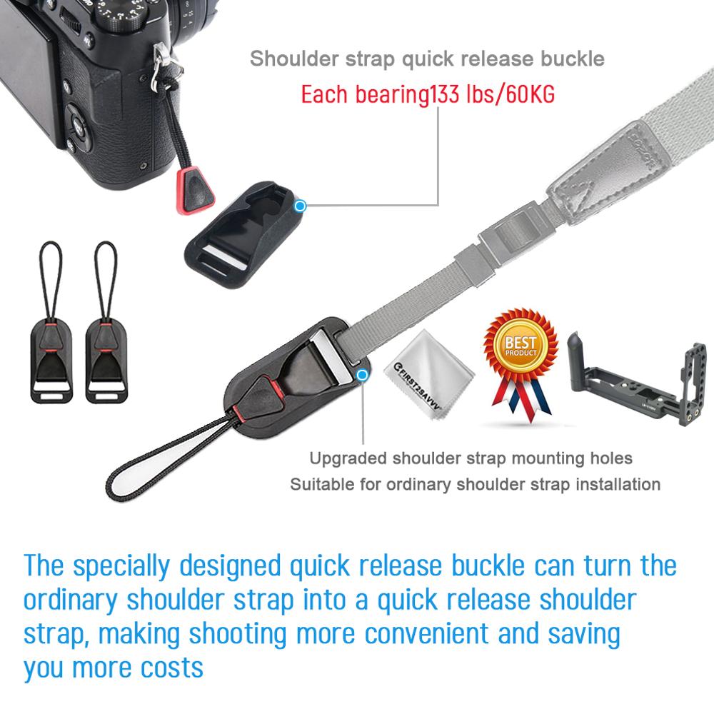 Quick release l pladebeslag holder håndgreb til fuji fujifilm  x100v kamera, benro arca swiss stativhoved