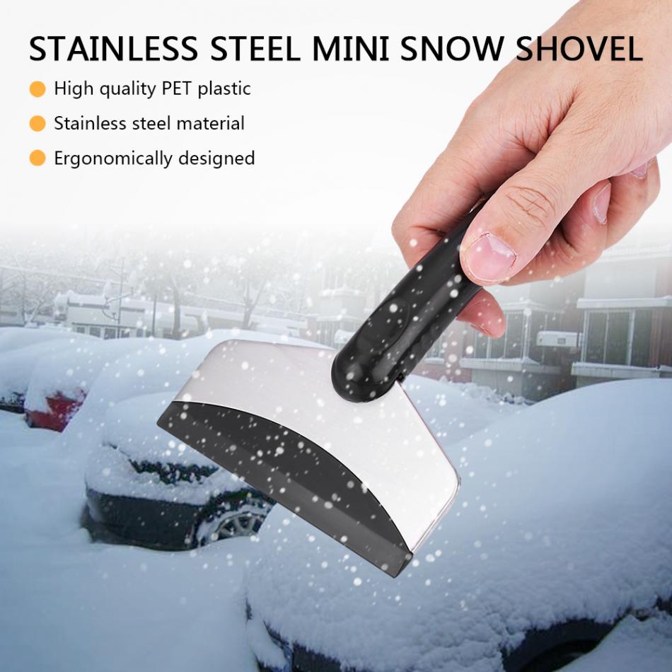 Stainless Steel eith Plastic Mini Car Vehicle Snow Shovel Ice Scraper Removal Cleaning Tool Snow Scraper Car Styling