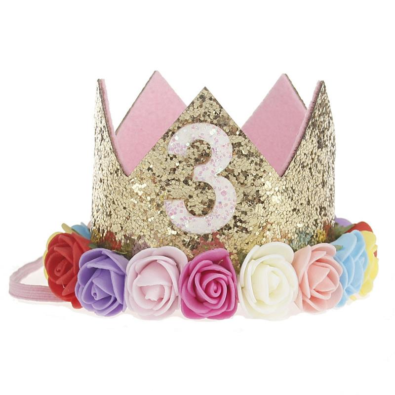 Happy Birthday Party Hats Decor Cap Birthday Hat Princess Crown 1st 2nd 3rd Year For Pets Dogs Cats Hairband