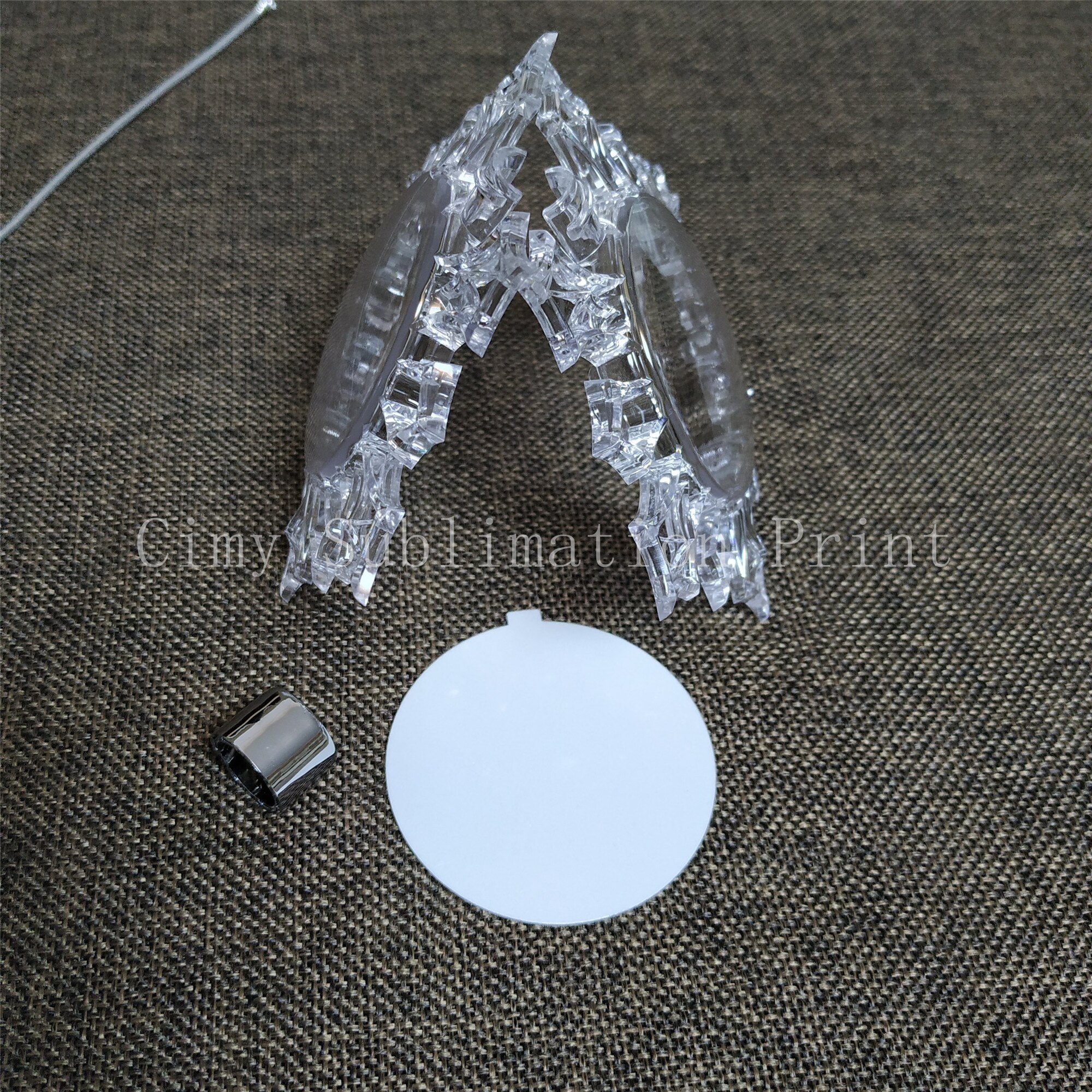 Decoração de flocos de nece redondos com sublimação, 12 cores, impressão por transferência de tinta, prensa térmica, presentes, artesanato, faça você mesmo