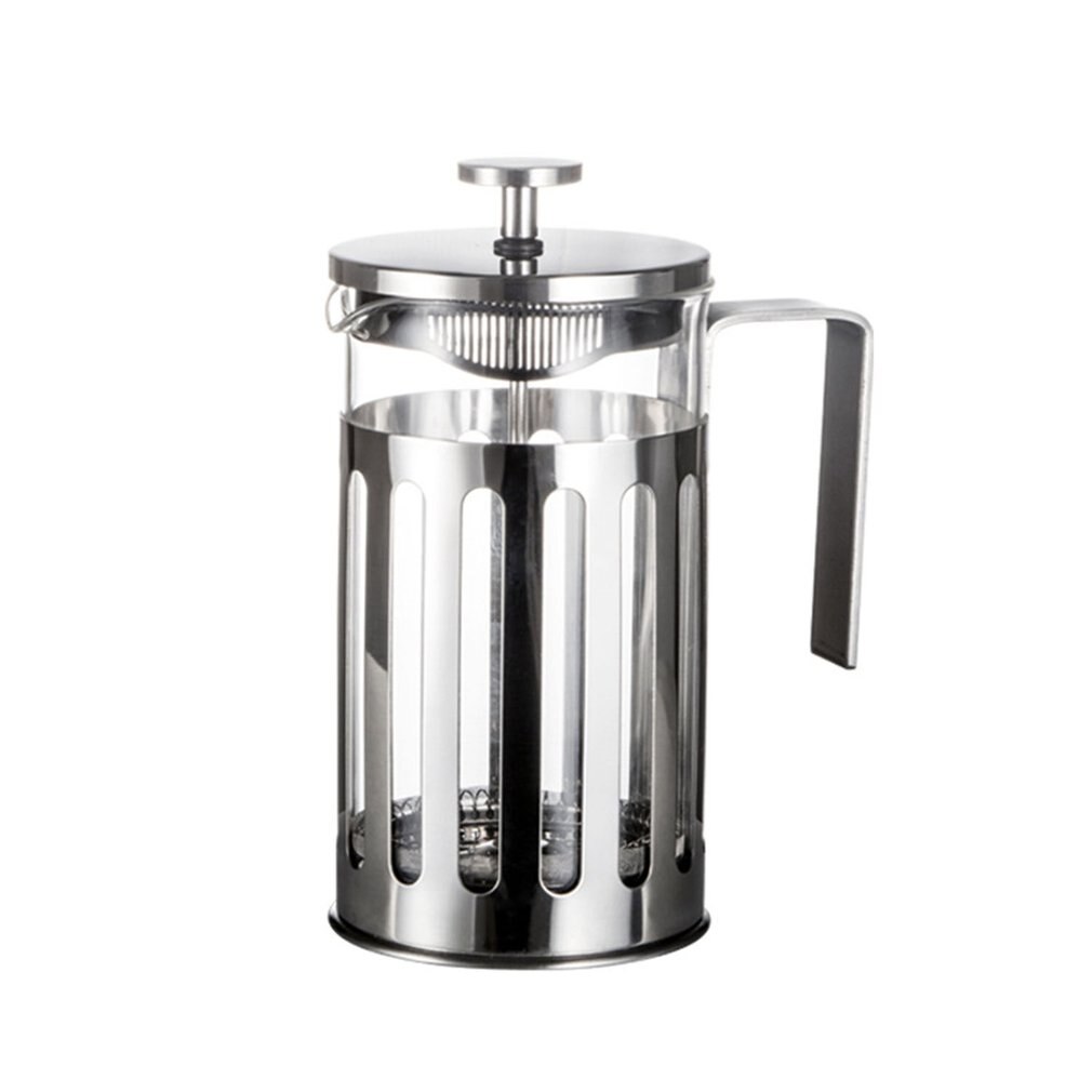 Roestvrijstalen franse pers koffiezetapparaat cafetière percolator gereedschap geïsoleerde koffie thee zetpot met filtermandjes: 350ml