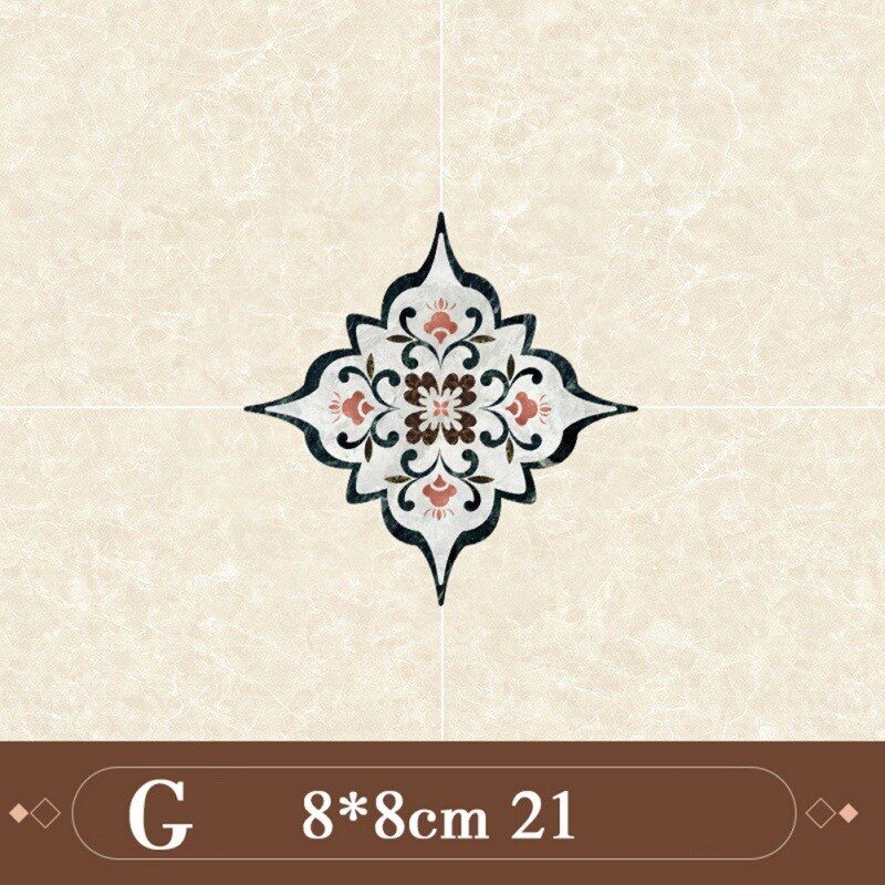 PVC Household Printed Tile Diagonal Sticker Waterproof Wearable Self Adhesive Ceramic Floor Tile Diagonal Sticker Home Decor==: G