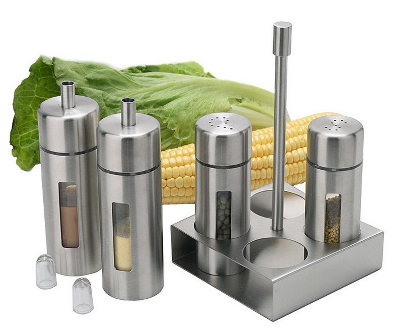 Europese Styles Rvs Kruidkruik Kruiden Doos Specerij Keuken Kit Azijn Flessen