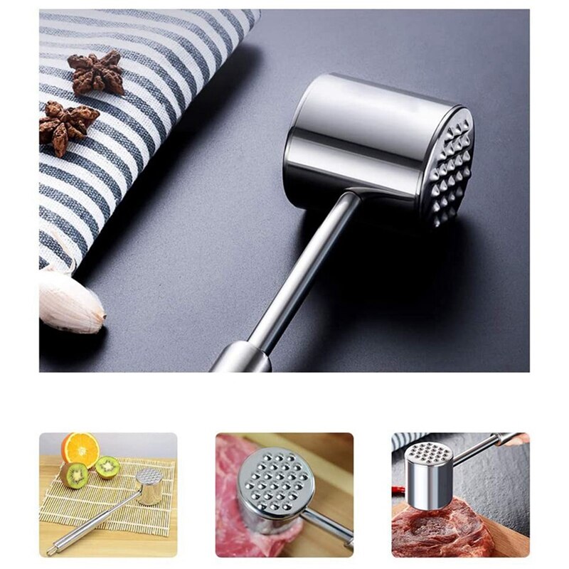Meat Tenderizer,304 Stainless Steel Meat Mallet for Tenderizing Steak,Beef, Chicken, Iamb and Minced Meat -Dishwasher