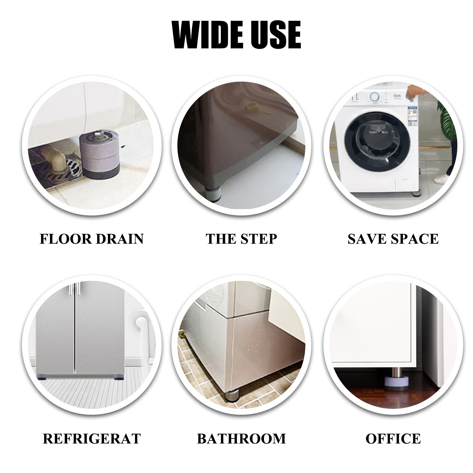 4PCS Washing Machine Anti Vibration Feet Pads Universal Fixed Rubber Mat Laundry Washer Refrigerator Furniture Feet Fixed Pads