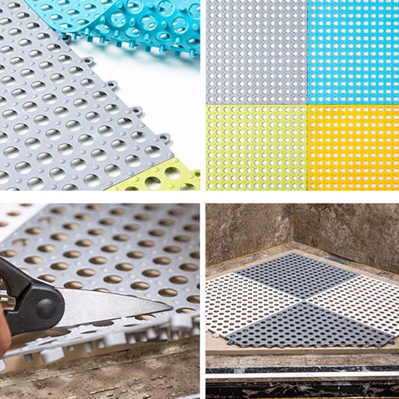 1pc Bathroom Carpet Shower Mat Non-slip Bath Mats Bathroom Square PVC Bathmats for Home Kitchen Floor Mats For Toilet Bath Rug